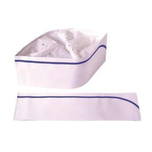 כובע טבח פס כחול 100 יח'