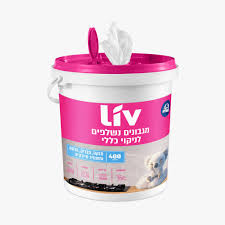 מגבונים לניקוי כללי בדלי 400 יח Liv